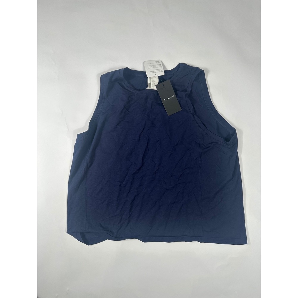 Fabletics Navy Blue Racerback Tank Top - Picture 3 of 5